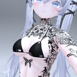 Sio Flowers Tattoos 入れ墨 *テクスチャ* モデル「しお」/HD 缩略图 6