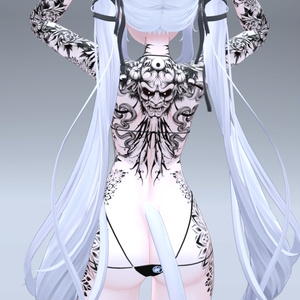 Sio Flowers Tattoos 入れ墨 *テクスチャ* モデル「しお」/HD 缩略图 3