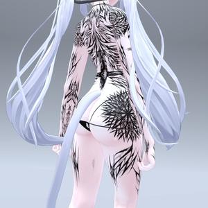 Sio Gothic tattoos 入れ墨 *テクスチャ* モデル「しお」/HD 缩略图 7