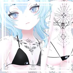 Rindo Mystic Tattoos 入れ墨 *テクスチャ* モデル「竜胆」/HD