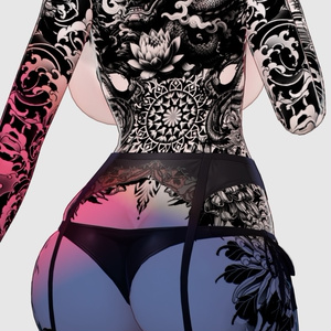 【Milltina Oni Tattoos ショコラ】4k Tattoos 缩略图 3