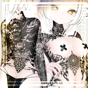 ルルネ‏【Oni Tattoos】Rurune 4k Textures 入れ墨 *テクスチャ* /HD
