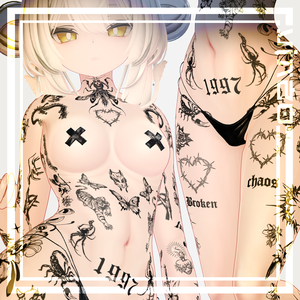 ルルネ‏【Traditional Tattoos】Rurune 4k Textures 入れ墨 *テクスチャ* /HD