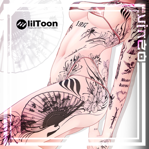 『扇子_Sensu Tattoos』 25 avatars 入れ墨 *テクスチャ* /HD 4k Textures