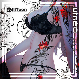 【Neon Shadow Flower Tattoo】 25 Avatars - 4k Textures 入れ墨 *テクスチャ* /HD