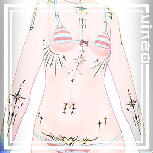 𓆩♡Venus Tattoos Chocolat,Chiffon,Lime,Plum ♡𓆪 入れ墨 *テクスチャ/4k HD 缩略图 6