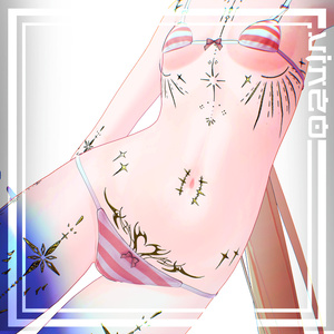 𓆩♡Venus Tattoos Chocolat,Chiffon,Lime,Plum ♡𓆪 入れ墨 *テクスチャ/4k HD 缩略图 4