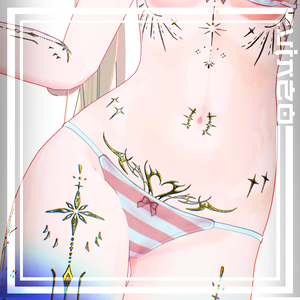 𓆩♡Venus Tattoos Chocolat,Chiffon,Lime,Plum ♡𓆪 入れ墨 *テクスチャ/4k HD