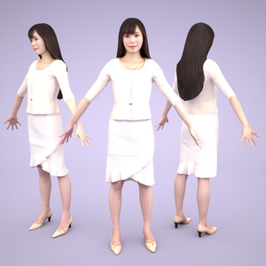 アニメーション付の3D人モデル 076_Yui