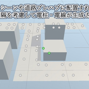 [Unity用エディタ拡張]電柱モデル＆電柱+電線自動生成システム 缩略图 5
