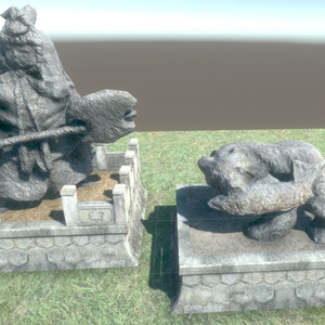 [Unity][VRChat]神社や公園の像セット