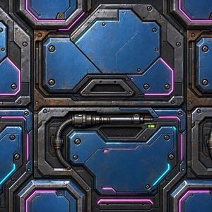 【ゲーム開発用/プロ向け】SFサイバーパンク風 金属壁・床テクスチャ素材30枚パック（高品質/シームレス）