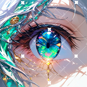 【イラスト・背景素材】ファンタジー＆サイバーアイ（豪華6枚セット）