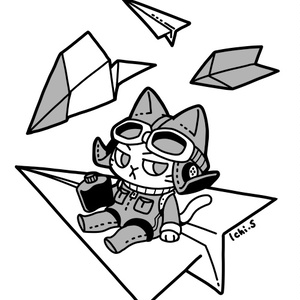 専用紙ヒコーキと猫のＴシャツ