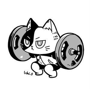 トレーニングをする猫Ｔシャツ