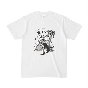 星の観測をする猫Ｔシャツ