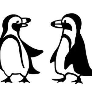 四人のお出かけペンギンＴシャツ