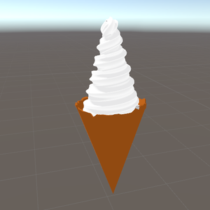 揺れるソフトクリーム