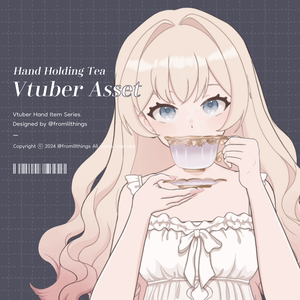 [Live2Dアイテム] Rigged Hand Holding Tea, Live2D asset, VTuber Item, Live2D Item, Vtuber Asset, Vtuber Outfit Asset, Vtuber Hand Item