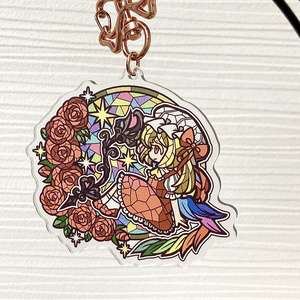 Stained glass style acrylic keychain