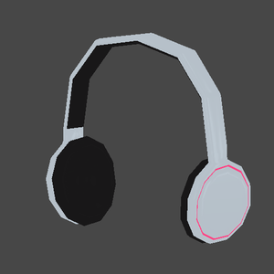 【無料～／VRChat想定】ポリゴン少なめヘッドフォン