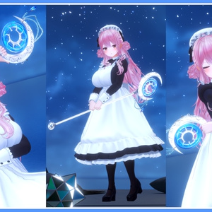 【VRChat】Runa_Vertere(ルナ・ヴェルテ)🌙 / (チャクラム，杖/MA対応) 缩略图 2