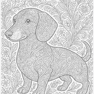 大人の塗り絵〜ダックスの庭〜
