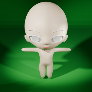 【無料】blender ミニキャラ素体