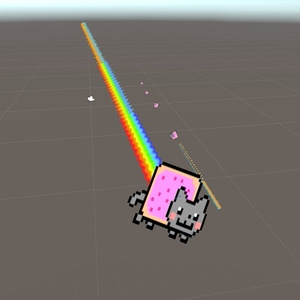 Nyan Cat Gun Particles (valid for vrchat)