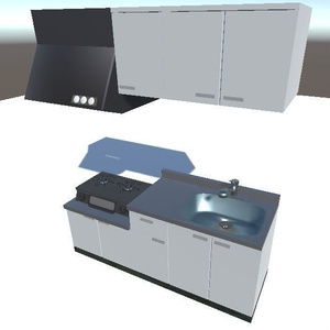 【3D アセット】キッチン3点セット 缩略图 4