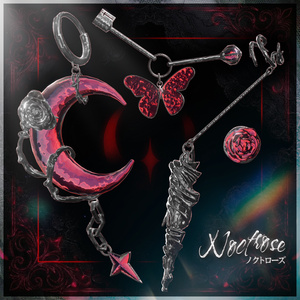 【VRChat想定アクセサリー】NoctRose -ノクトローズ-【9アバター対応】