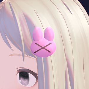 【3D・小物】うさぎの髪留め【無料】