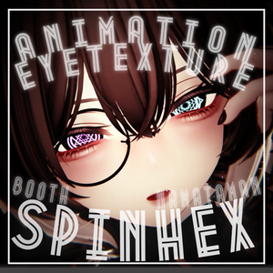 【15アバター対応】動くアイテクスチャ7種/ Animation Eye Texture / SPINHEX