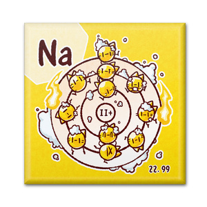 四角い元素のマグネット(11.ナトリウム～20.カルシウム)
