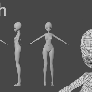3Dアバター用 女性素体