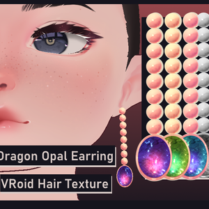 Dragon Opal Earrings - VRoid Hair Texture