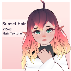 Sunset Hair - VRoid Hair Texture (with dark version!)