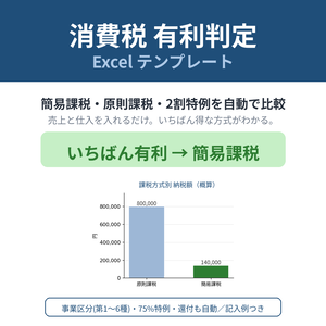 消費税 有利判定シート｜原則課税・簡易課税・2割特例を金額で比較するExcel