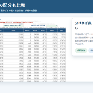 役員報酬 最適額シート｜社会保険の「等級の段差」が見えるExcel