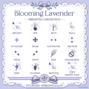 【macOS版】Blooming Lavender｜動くマウスカーソル