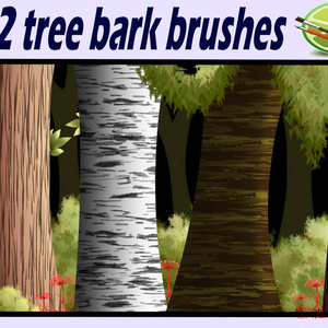 SAI2 tree bark brushes