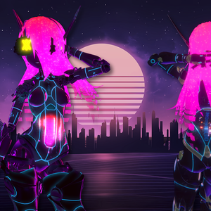 Synthwave Cyberdoll - Runa/Luna Material and Texture Set - VRChat