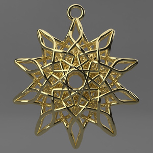 【3DCAD】太陽「SUN-Pendant」Φ42＆Φ21