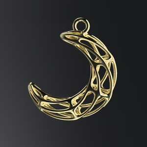 【3DCAD】月「MOON_Pendant」Φ41＆Φ21