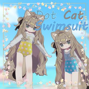 [VRChat OUTFIT] Dot Cat Swimsuit