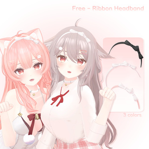 「 ‧₊⁺ Free ‧₊⁺」Ribbon Headband