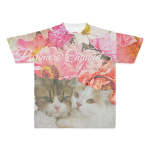 ぷりめろフルグラフィックTシャツ「Floral ♥Shower in PURIMERO」男女兼用　サイズ4展開