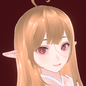 Vroid long hair with bangs 