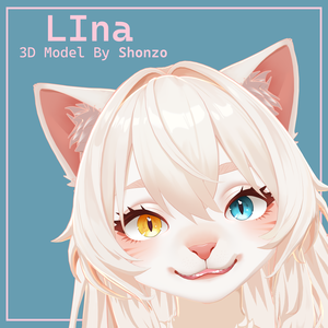 Lina Furry VRChat 3D Model! +ARKit Face Tracking