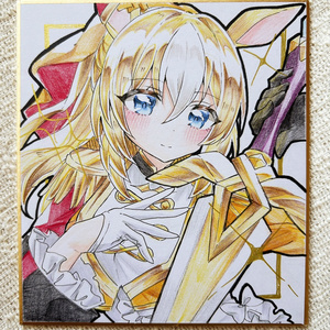 ブルアカ ホシノ 手描きイラスト色紙 - りゅーしょっぷ - BOOTH
